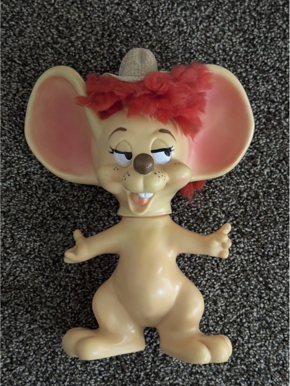 Roy Des of Fla Royalty 10" COWBOY FARMER Mouse Coin Bank 1970 Vintage
